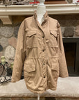 Vintage London Fog Outdoors Unlimited Field Jacket Womens 14 Reg Tan Khaki Brown