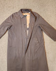Lauren Ralph Lauren Mens Trench Coat Rain Jacket 46L Wool Lined Microfiber Suede