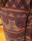 BB Dakota Women's Aztec Fur Trim Coat XS Blanket Southwestern Jacket