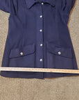 Stormy Kromer Womens Wool Pea Coat XL Button Front Pea Coat Blue
