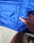 Vintage Gap Puffer Vest Mens Large Blue Snap and Zip Vest