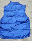 Vintage Gap Puffer Vest Mens Large Blue Snap and Zip Vest