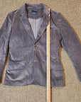 JACHS New York Mens Cordoroy Blazer Small Classic Two Button Grey