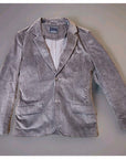 JACHS New York Mens Cordoroy Blazer Small Classic Two Button Grey