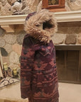 BB Dakota Women's Aztec Fur Trim Coat XS Blanket Southwestern Jacket