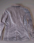 JACHS New York Mens Cordoroy Blazer Small Classic Two Button Grey