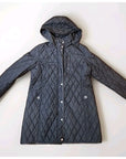 LAUREN RALPH LAUREN Women's Quilted Coat Hooded Full Zip Black
