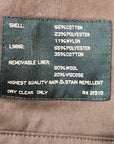 Lauren Ralph Lauren Mens Trench Coat Rain Jacket 46L Wool Lined Microfiber Suede