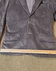 JACHS New York Mens Cordoroy Blazer Small Classic Two Button Grey
