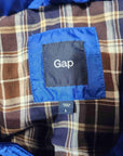 Vintage Gap Puffer Vest Mens Large Blue Snap and Zip Vest