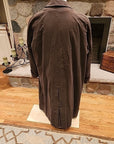 Lauren Ralph Lauren Mens Trench Coat Rain Jacket 46L Wool Lined Microfiber Suede