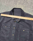 J Galt Heavy Denim Shirt Jacket Corduroy Collar Button Up Mens Small