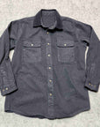 J Galt Heavy Denim Shirt Jacket Corduroy Collar Button Up Mens Small
