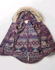 BB Dakota Women's Aztec Fur Trim Coat XS Blanket Southwestern Jacket