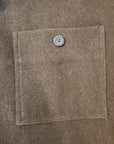 Claiborne Men's Wool Barn Coat Large Long Button Drk Olive