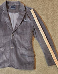 JACHS New York Mens Cordoroy Blazer Small Classic Two Button Grey