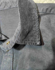 J Galt Heavy Denim Shirt Jacket Corduroy Collar Button Up Mens Small