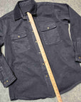 J Galt Heavy Denim Shirt Jacket Corduroy Collar Button Up Mens Small