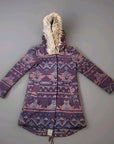 BB Dakota Women's Aztec Fur Trim Coat XS Blanket Southwestern Jacket