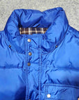 Vintage Gap Puffer Vest Mens Large Blue Snap and Zip Vest