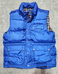 Vintage Gap Puffer Vest Mens Large Blue Snap and Zip Vest