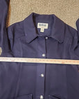Stormy Kromer Womens Wool Pea Coat XL Button Front Pea Coat Blue