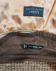 Lauren Ralph Lauren Mens Trench Coat Rain Jacket 46L Wool Lined Microfiber Suede