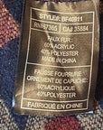 BB Dakota Women's Aztec Fur Trim Coat XS Blanket Southwestern Jacket