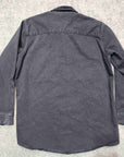 J Galt Heavy Denim Shirt Jacket Corduroy Collar Button Up Mens Small