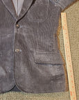 JACHS New York Mens Cordoroy Blazer Small Classic Two Button Grey