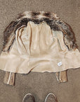 Allen B by Allen Schwartz Women's Jacket Suede Faux Fur Shearling Lined Medium