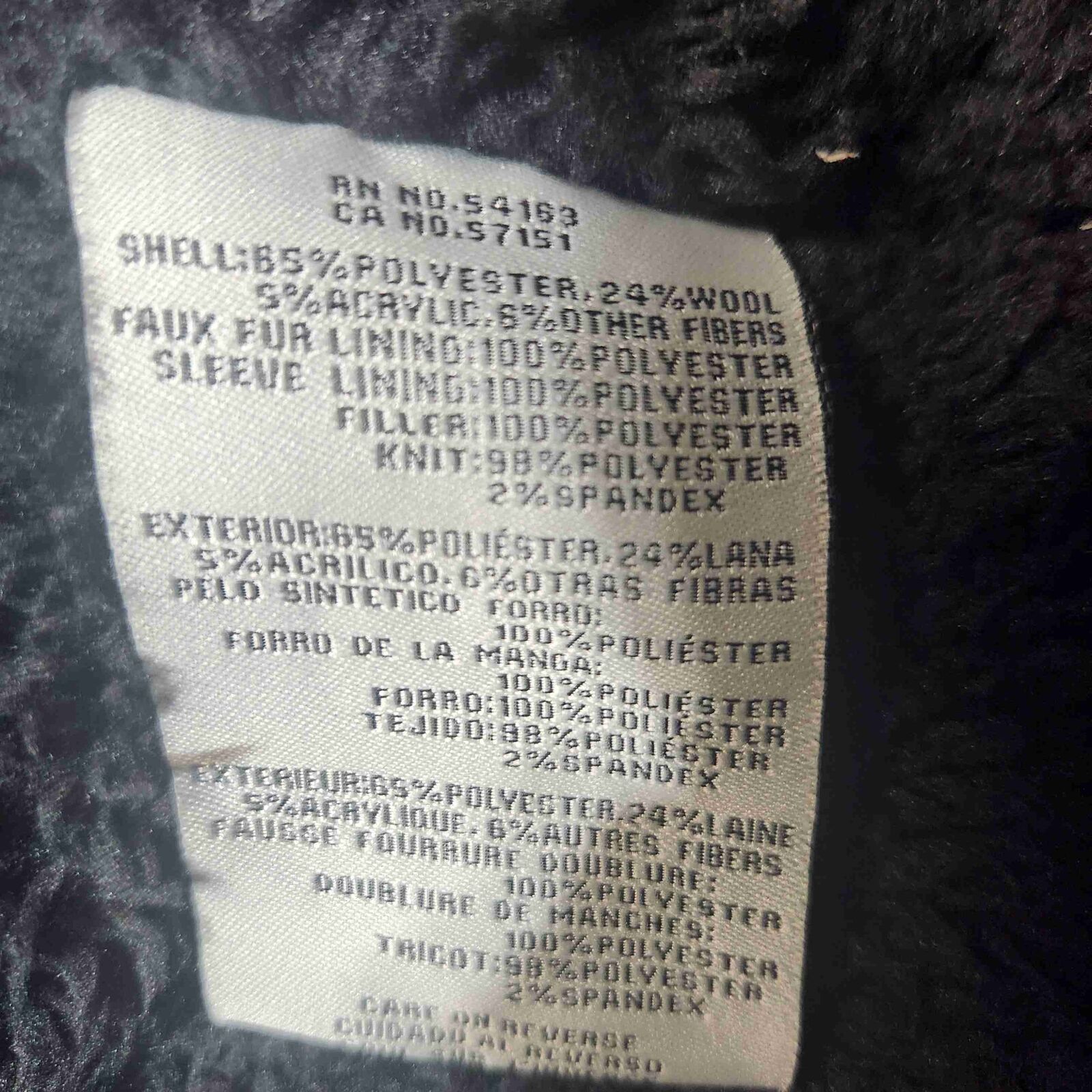 Levi&#39;s Mens Wool-Feel Jacket Sherpa Fleece Lined Coat Sz Large